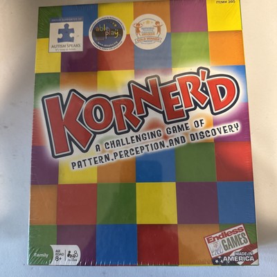 KORNER'D Board Game of Pattern, Perception, & Discovery by Endless Games-NEW