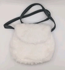 Fuzzy Cute White Toddler Girl Purse