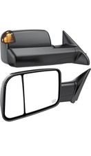 Smoked Power Heated Tow Mirrors Dodge Ram 1500 2009-2018