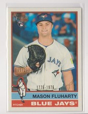 2025 Topps Heritage High Number Bicentennial Mason Fluharty 65/200 Blue Jays