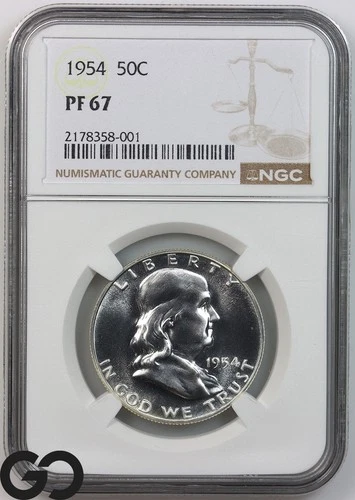 1954 Franklin Half Dollar PROOF, NGC PF-67 ** Premium Quality!