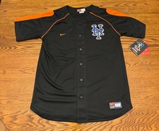 Vintage New York Mets Black Nike Jersey Authentic NY Youth XL Beltran 15