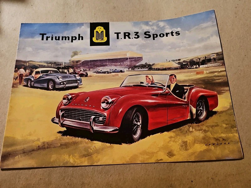 Original 1957 Triumph TR3 Sports Car Sale Brochure Triumph Foldout 
