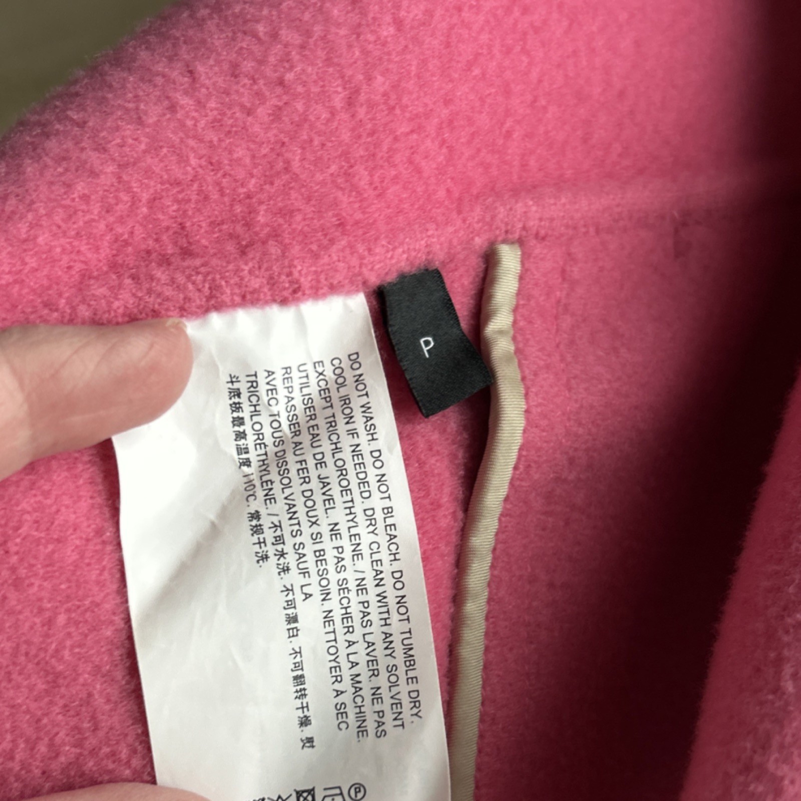 Theory Pink Collared Solid Regular Women's Coat s… - image 4