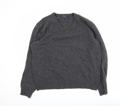 Grauer Pullover Pulli Herren UK Größe L Polo Ralph Lauren