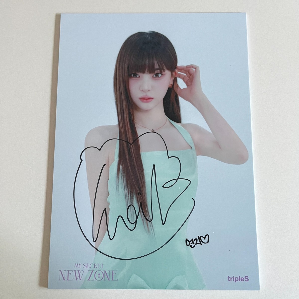 YeonJi TripleS Autograph Photo 2nd win Concert My Secret New Zone