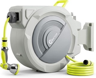Retractable Garden Hose Reel Grey 30m 2m 180°Swivel Bracket FOR AUCTION