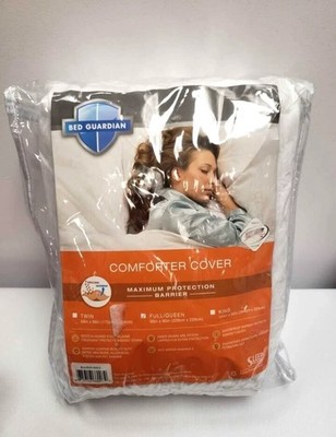 Sleep Philosophy Bed Guardian Full/Queen 3M Scotchgard White Comforter Protector