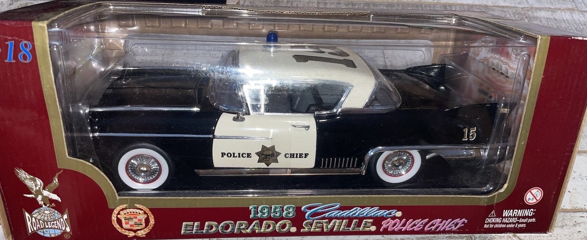 ミニカー58台 Car collection デル・プラド 冊子付 美品 Road Legends 1958 Cadillac EL Dorado Seville Police Chief Diecast