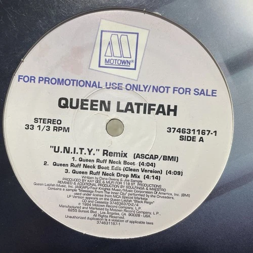 Queen Latifah U.N.I.T.Y 12” vinyl record Unity Remix