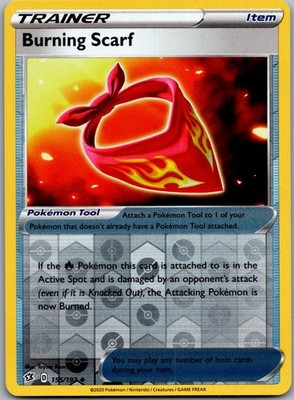 Burning Scarf 155/192 Uncommon Rebel Clash Pokemon Reverse Holo Near Mint