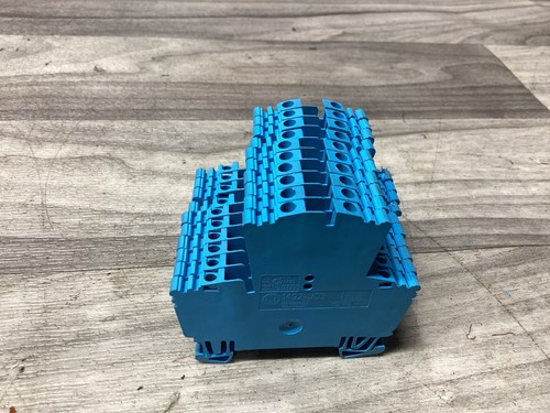 LOT OF 10 ALLEN-BRADLEY 1492-JD3-B  BLUE DIN RAIL TERM BLOCKS #101N139