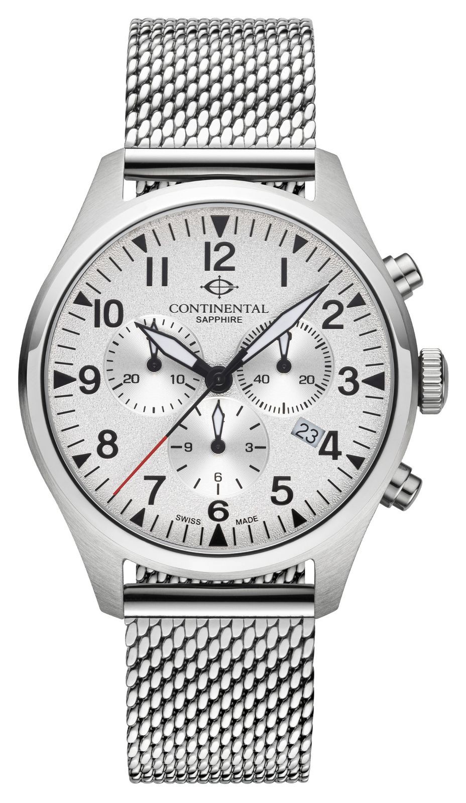 Continental Aviation Chronograph (42mm) Silver Dial / Stainless 24452-GC101720