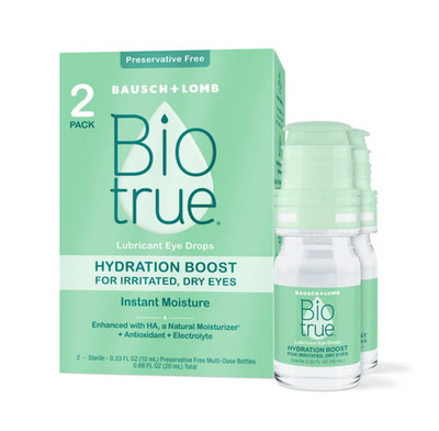 Biotrue Hydration Boost Preservative Free Eye Drops for Dry Eyes - EXP 10/2026