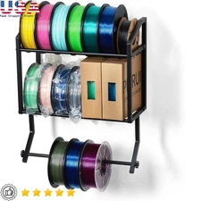 3D Printer Filament Rack Wall Mounted Metal Spool Holder 3 Tier Organizer New