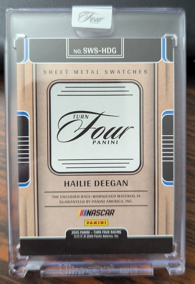 2025 Turn Four Racing NASCAR Hailie Deegan Blue Sheet Metal Swatches 19/35 - Image 2 of 2