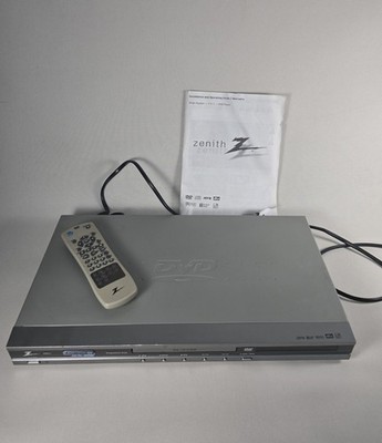 Zenith DVB312 Progressive Scan DVD CD Player Silver Tested w/ Remote Region 1