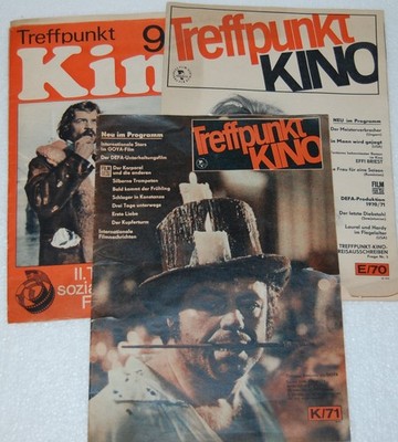 Treffpunkt Kino 3 DDR Film Zeitschriften E/70 K/71 9-74 Progress Film-Verleih