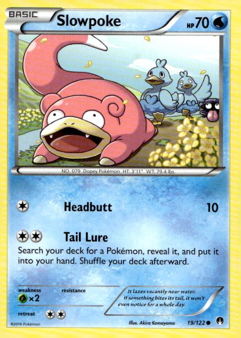 Slowpoke 19/122 Common BREAKpoint Pokemon Near Mint