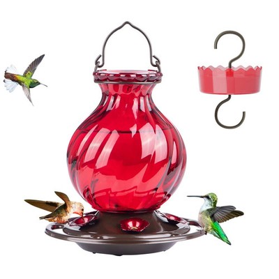 Hummingbird Feeder, 26 Ounces Glass Hummingbird Feeders for Outdoors Hanging ...