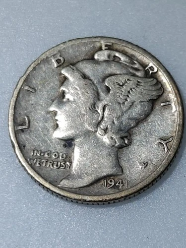 1941-S Mercury Dime – Pre-WWII 90% Silver – San Francisco Mint – Winged Liberty