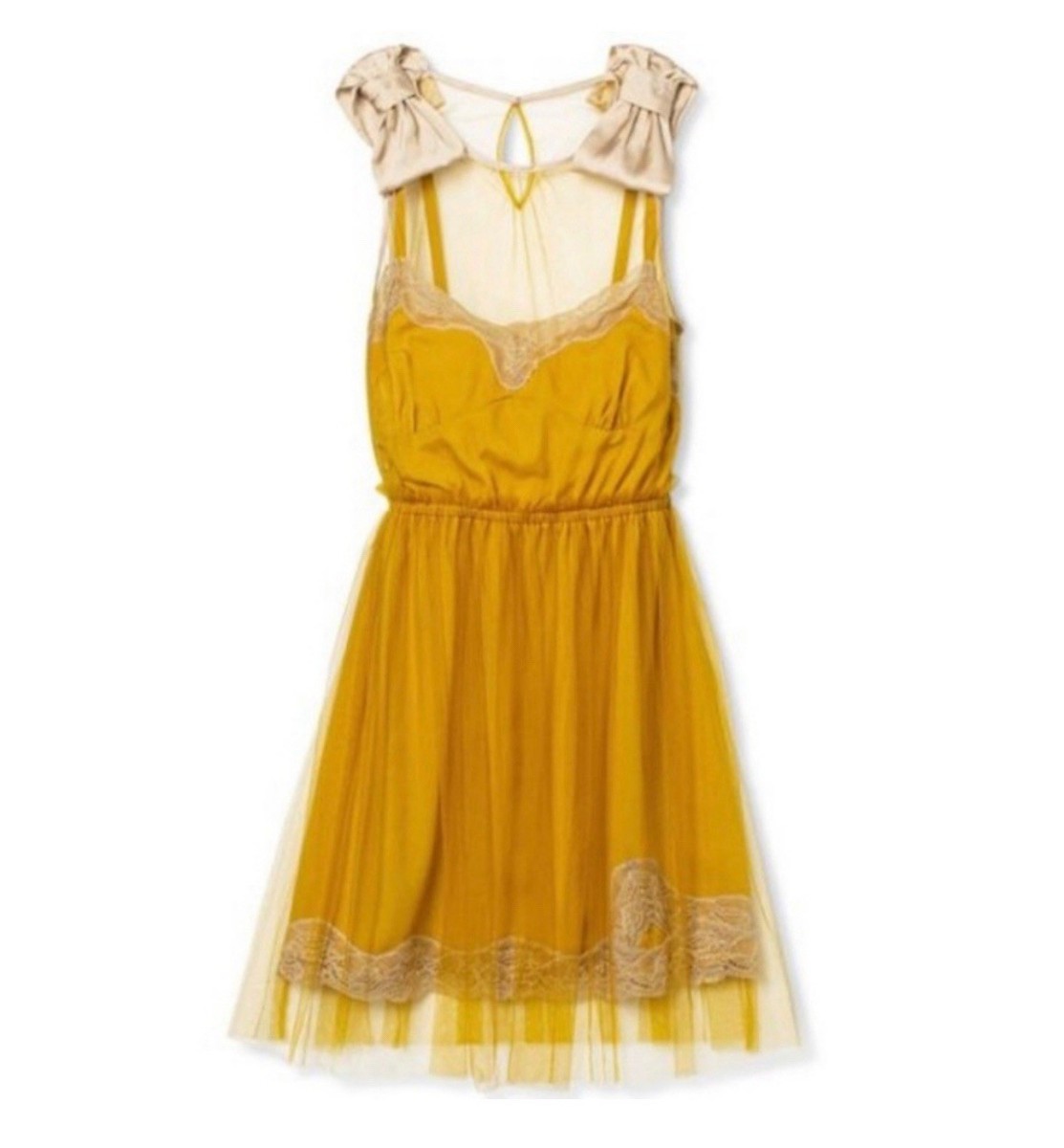 Rodarte for Target Yellow Tulle Overlay Lace Slip Dress Size 3X Rodarte for Target Yellow Tulle Overlay Lace Slip Dress Size 3X