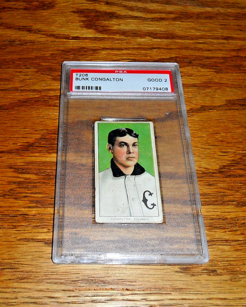 ⚾⚾ T206 BUNK CONGALTON COLUMBUS 1910 PIEDMONT TOBACCO GRADED PSA 2 GOOD