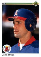 1990 Upper Deck John Orton #672 RC Rookie California Angels Baseball MLB Card HL. rookie card picture
