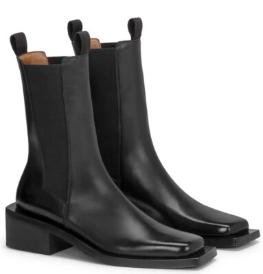 MARSÈLL Women's 'Pannello' Square Toe Chelsea Boots Black 36.5