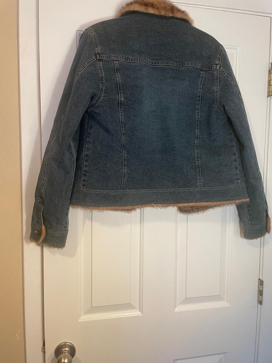 ジャケット・アウター Vintage Monster Fur Design Denim Jacket Vintage Monster Fur Design Denim Jacket