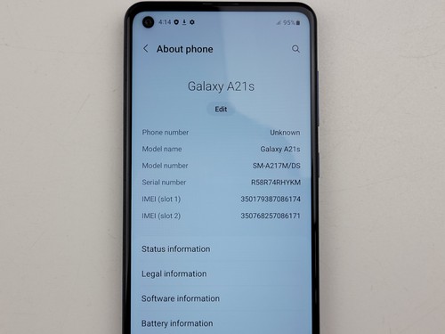 Samsung Galaxy A21s (SM-A217M/DS) 64GB - Blue (GSM Unlocked) Dual SIM - J8725 - Afbeelding 3 van 8