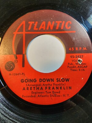 ARETHA FRANKLIN: GOING DOWN SLOW/BABY I LOVE YOU VG F215