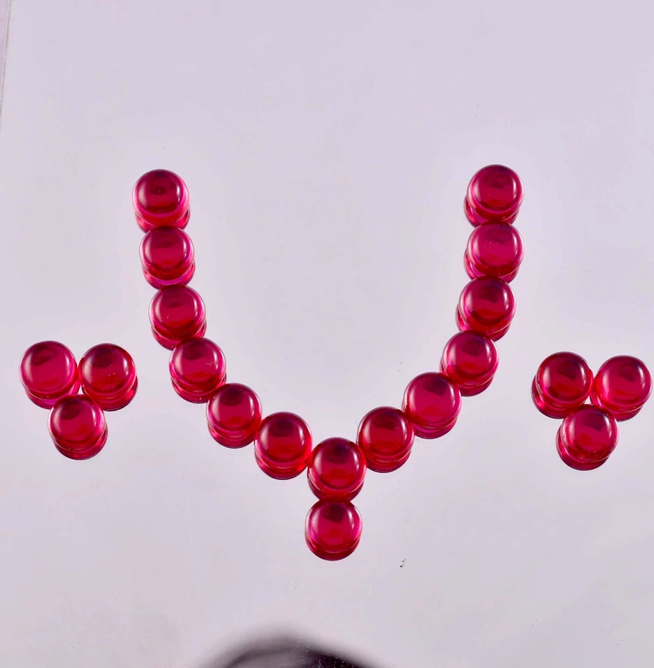 50 Pcs Natural Mozambique Red Ruby Round Smooth Loose Cabochon GIT Certified - Image 2 of 4