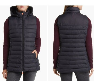 Save The Duck Women's Margareth Hooded Puffer Vest, Size 1X