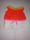 1967 Mattel Baby Small Walk Doll Dress Original Orange Dress,white,Yellow
