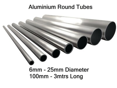 Aluminium Rundrohr Rohr 6mm 8mm 10mm 12mm 16mm 20mm 22mm 25mm 6082T6 6063T6
