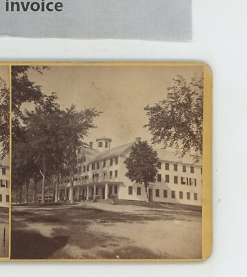 Senter House Centre Harbor New Hampshire E.T. Brigham Stereoview c1870