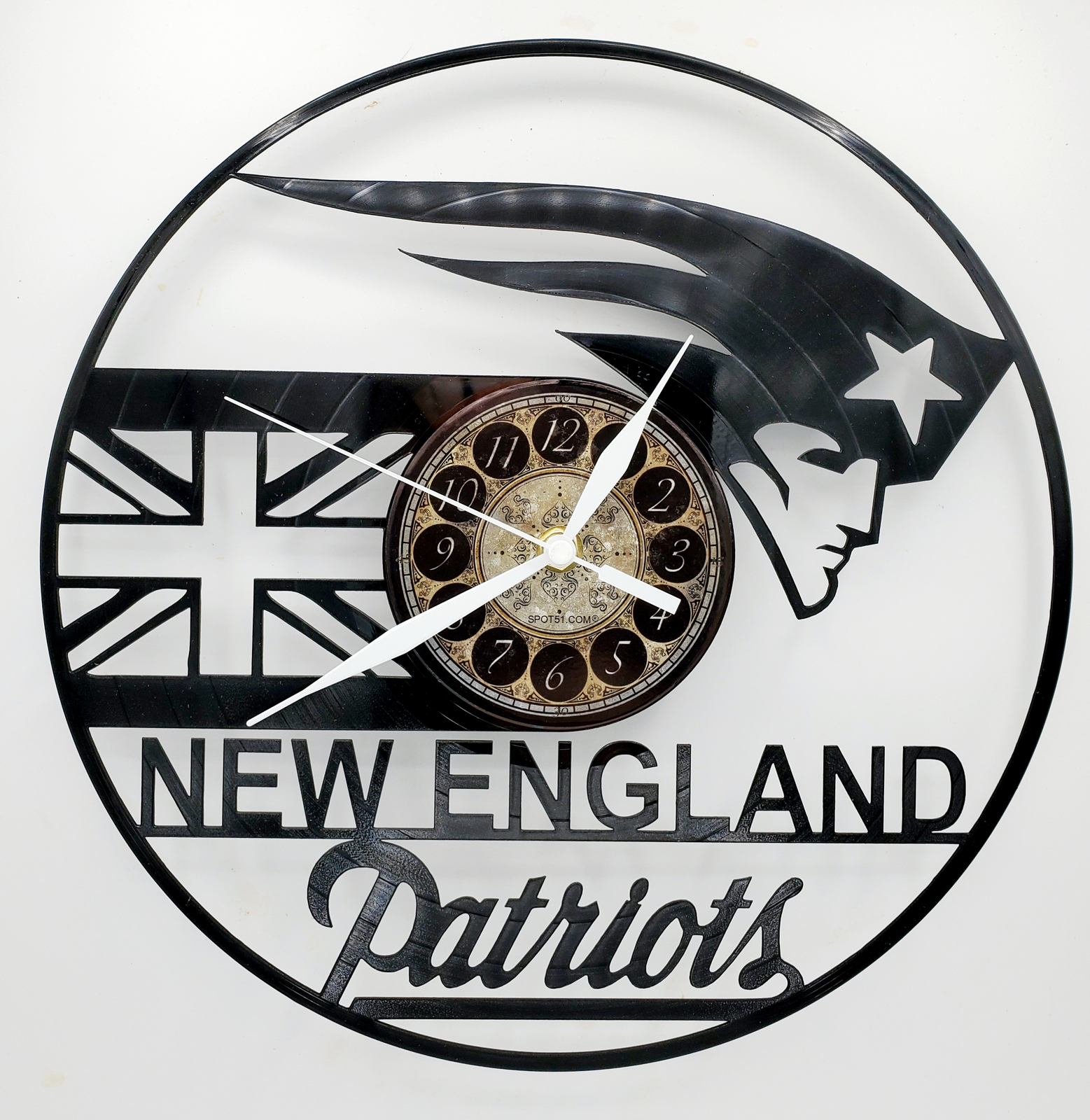 NEW ENGLAND PATRIOTS | Vinyl Record Clock | Football Gift | FREE SHIPPING