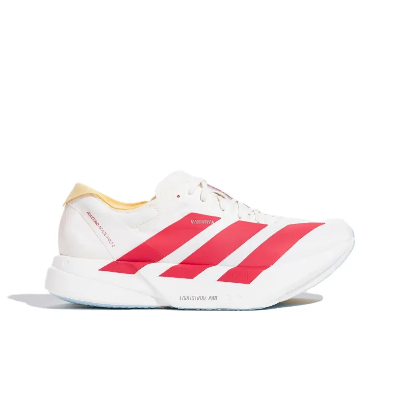 Adidas Adizero Adios Pro 4 Running Shoes White Red JR4542 Men's