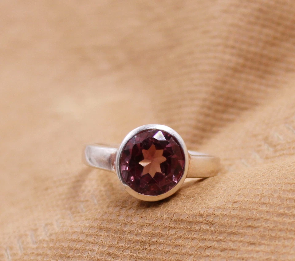 Anello in argento misura 7,5 anello alessandrite che cambia colore gioiello i... - Immagine 3 di 4