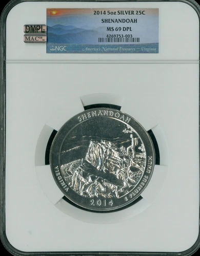 2015 BOMBAY HOOK PARK  5 OZ SILVER QUARTER NGC MS69 DPL MAC SPOTLESS *