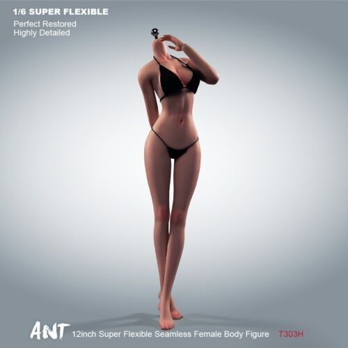 US 1/6 Super Flessibile Corpo Senza Cuciture Rame Pelle Abbronzante per 12" Action Figure Giocattolo - Foto 6 di 9