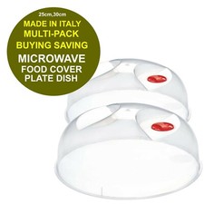 Microwave Food Cover Plate Vented Splatter Protector Clear Kitchen Lid Safe Dish