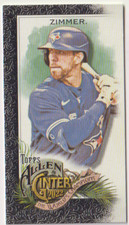 2022 Topps Allen & Ginter Mini Black #327 Bradley Zimmer Toronto Blue Jays