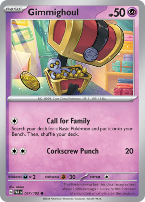 ポケモンカードゲーム tommm Gimmighoul 87/182 Pokémon TCG Paradox Rift | eBay