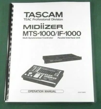 Tascam MTS-1000 Midiizer Owner's Manual: Comb Bound & Protective Covers!