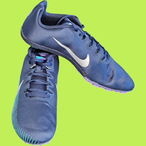 NIKE ZOOM RIVAL M 9 SPIKES PISTA E CAMPO BLU OSSIDIANA NUOVA CON SCATOLA (AH1020-406) - Foto 10 di 15