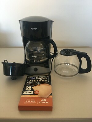 Coffee Black 12 Cup Coffee Maker with Extra Carafe, Filter Basket,  Filters