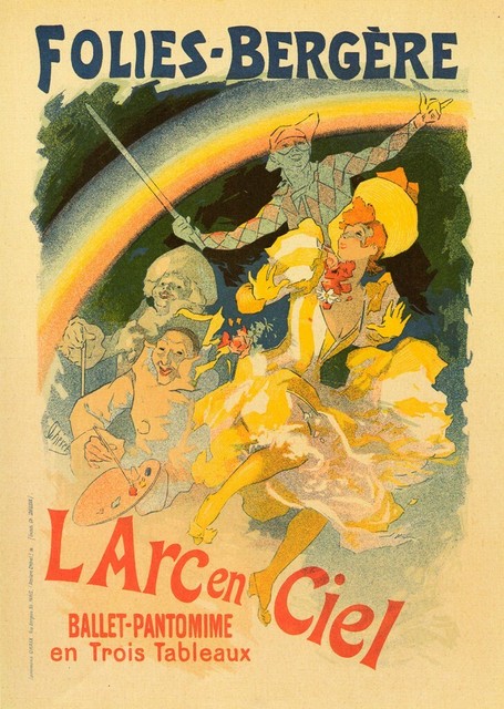 glass wall decor Folies-Bergare L'Arc en Ciel 1893 art poster glass wall decor Folies-Bergare L'Arc en Ciel 1893 art poster