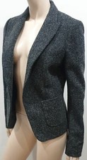 Celine Made In France Grey Wool Blend Formal Casual Fitted Blazer Jacket 40 Uk12